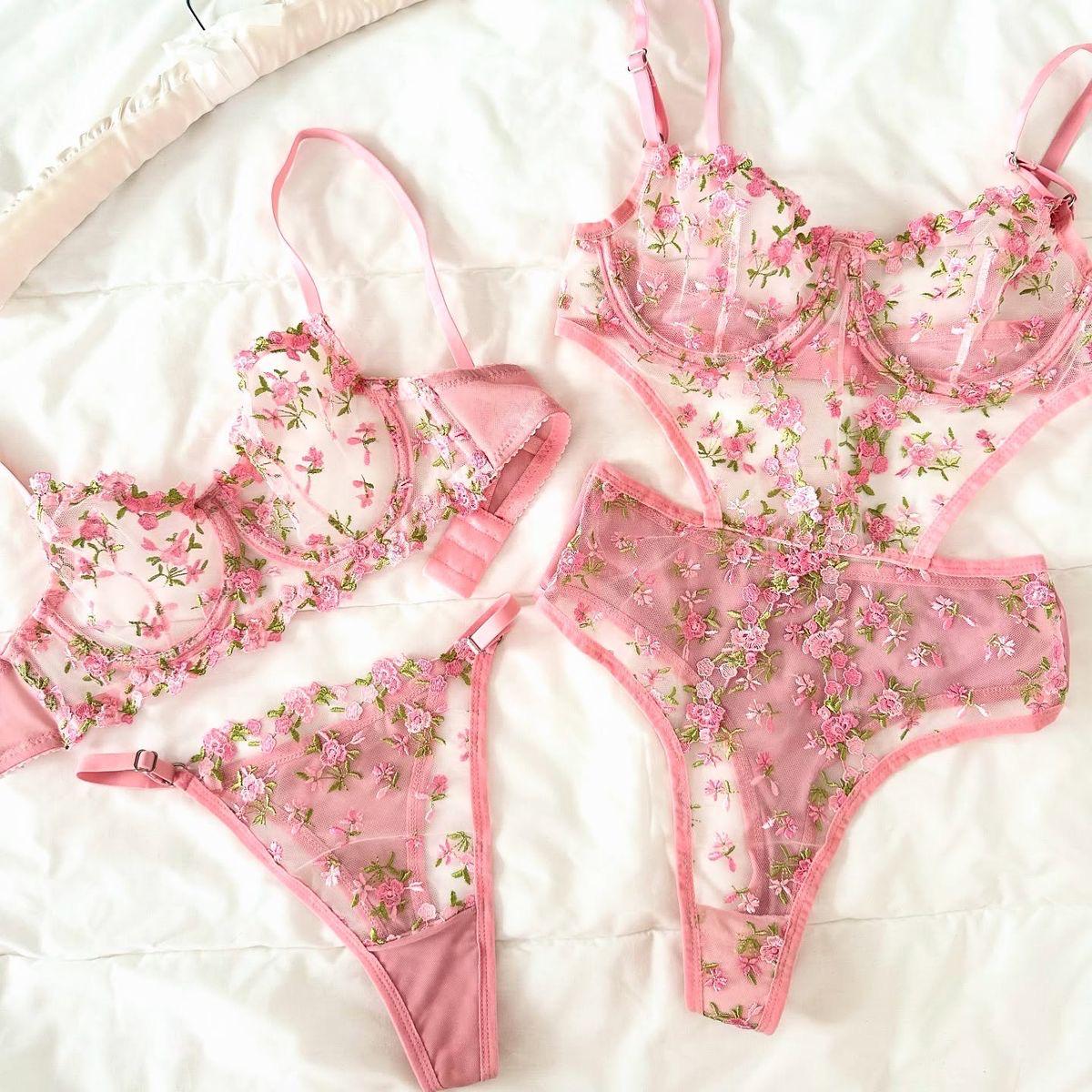 Jardin Rosé Bodysuit ( 1 Pcs)