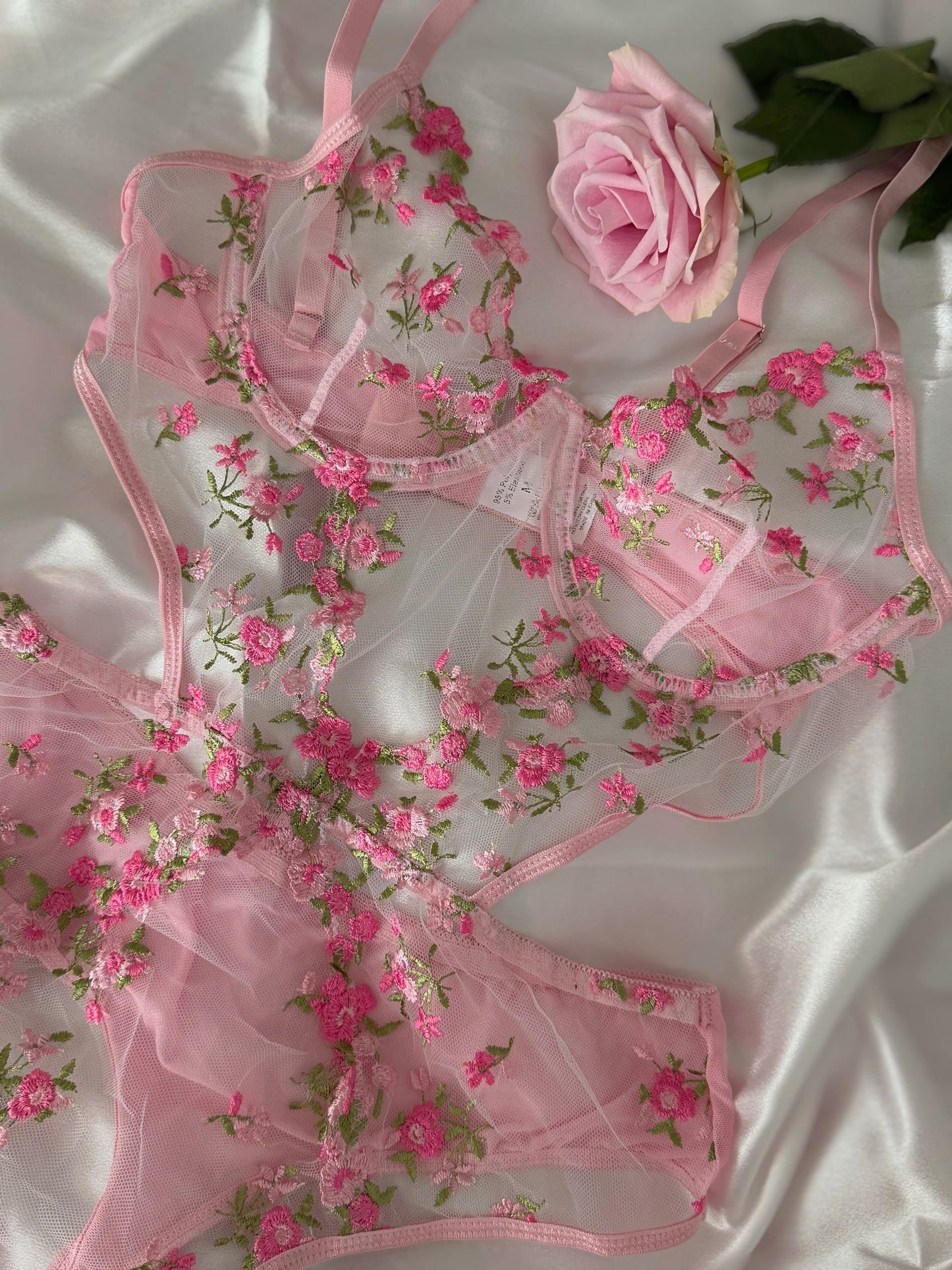 Jardin Rosé Bodysuit ( 1 Pcs)