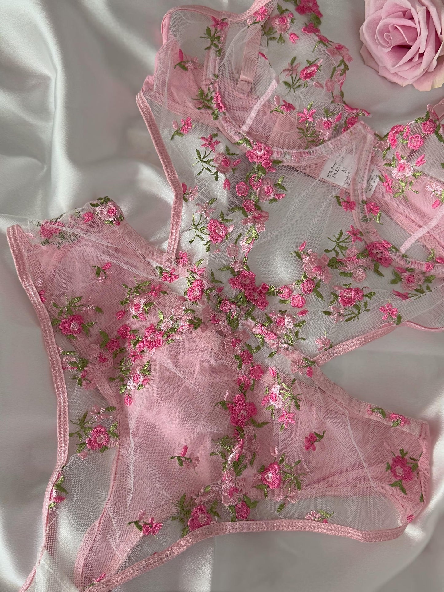 Jardin Rosé Bodysuit ( 1 Pcs)